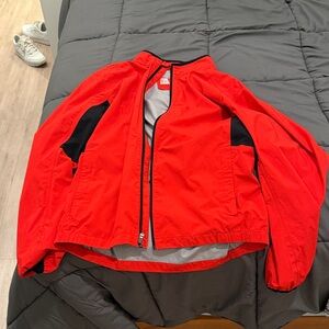 Men's Red Lightweight Zip-Front Jacket